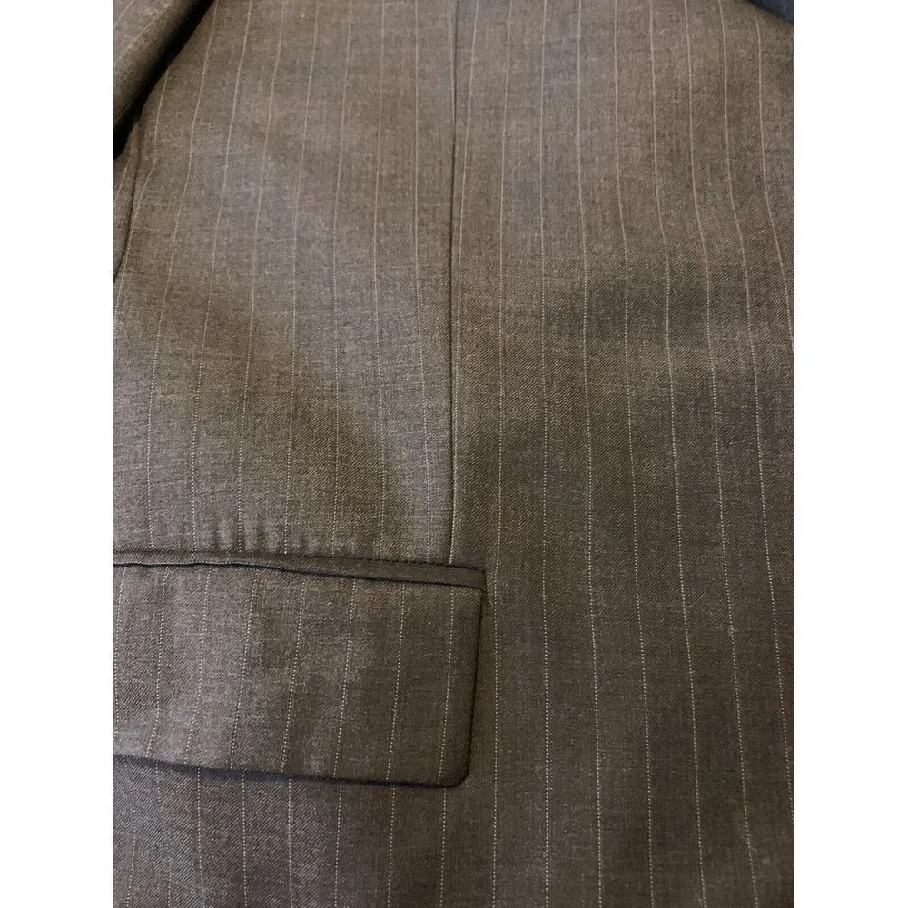Ralph Lauren Suit Coat Jacket Dark Gray‎ with light gray pinstripe 46.